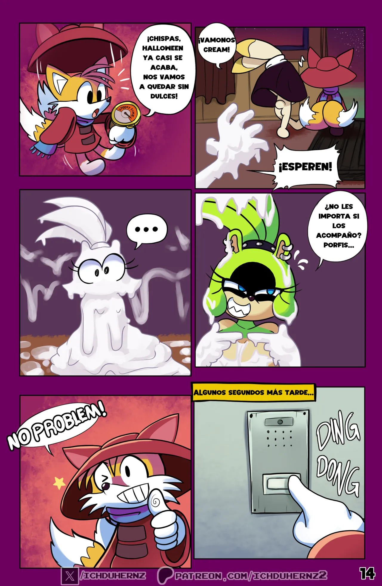 [Ichduhernz] Tails & Cream Halloween Moment (Sonic the Hedgehog)