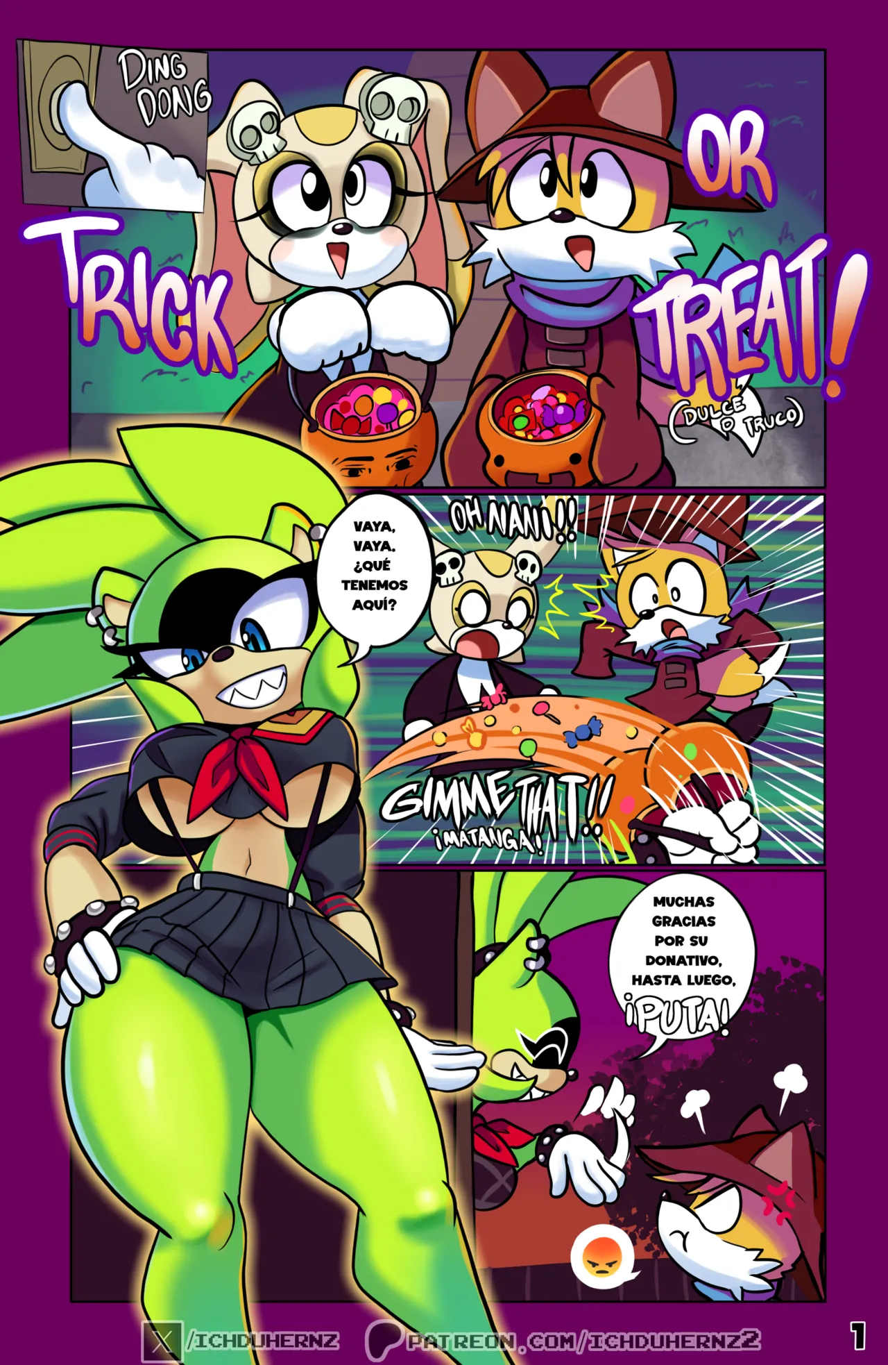 [Ichduhernz] Tails & Cream Halloween Moment (Sonic the Hedgehog)