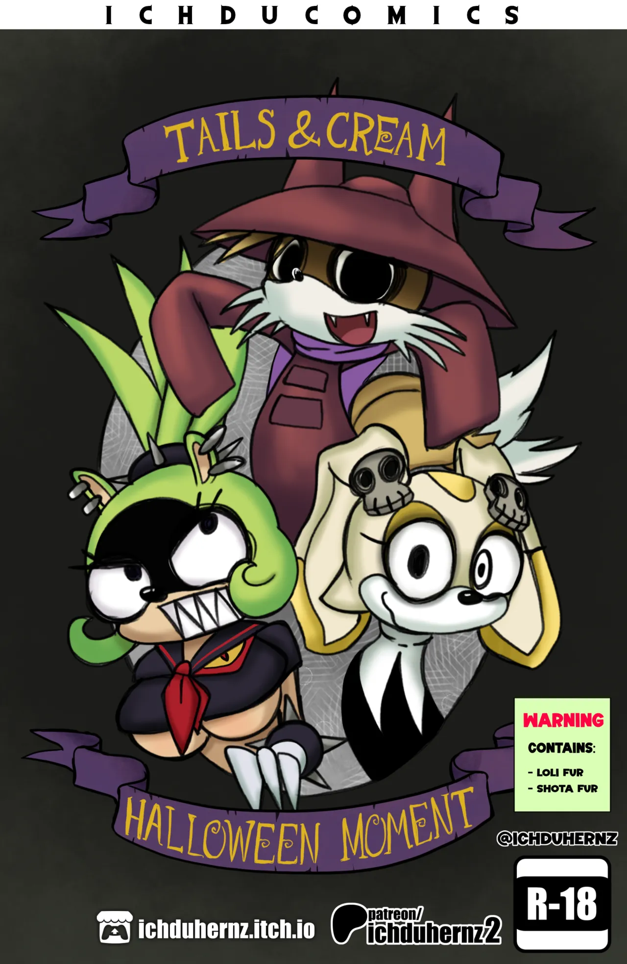 [Ichduhernz] Tails & Cream Halloween Moment (Sonic the Hedgehog)
