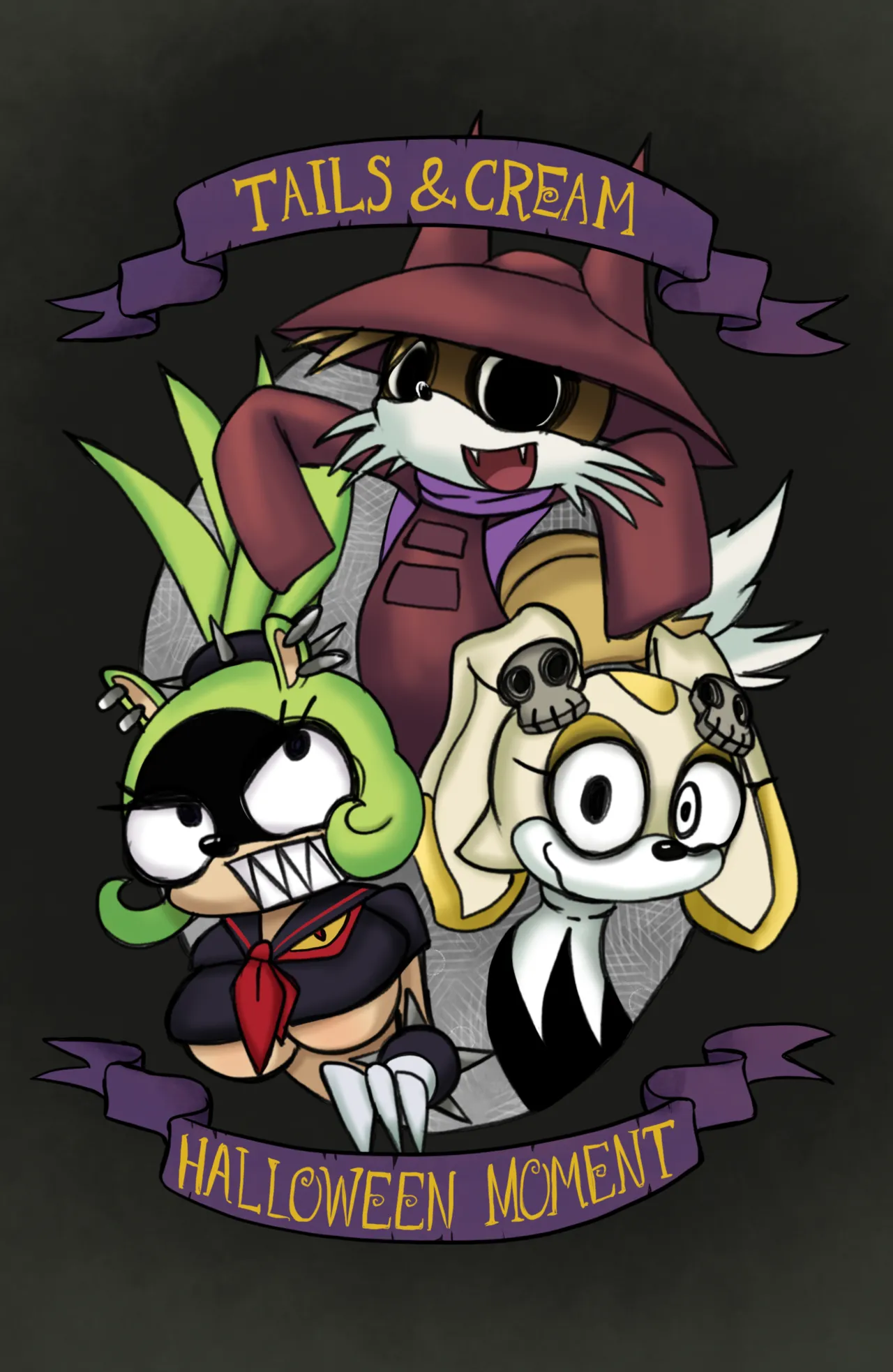 [Ichduhernz] Tails & Cream Halloween Moment (Sonic the Hedgehog)