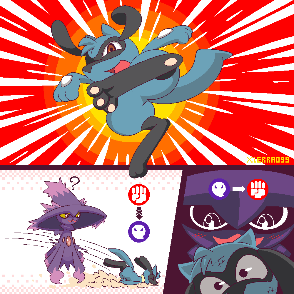 [Xierra099] Riolu learns the Type Chart (Pokémon)