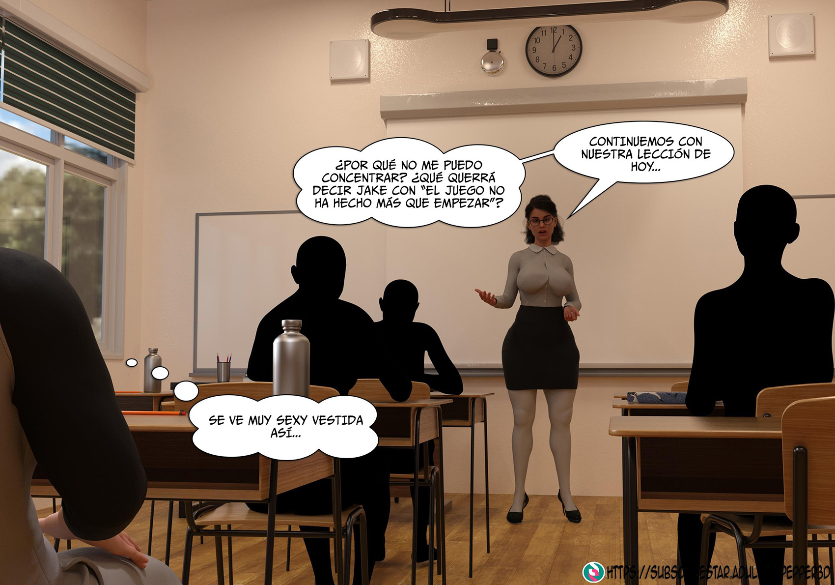 [Sr.Pepper] My TEACHER is my STEPMOM parte 1 (Comic Porn)