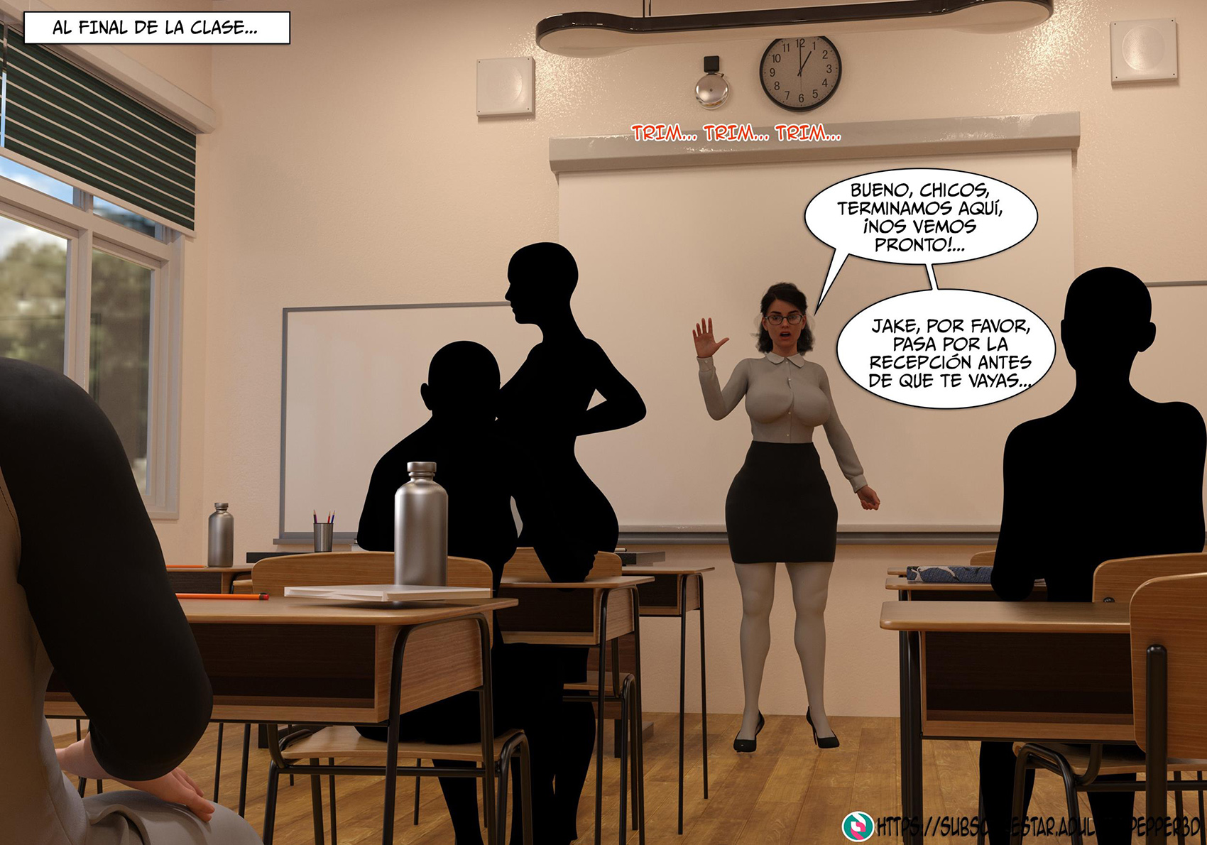 [Sr.Pepper] My TEACHER is my STEPMOM parte 1 (Comic Porn)