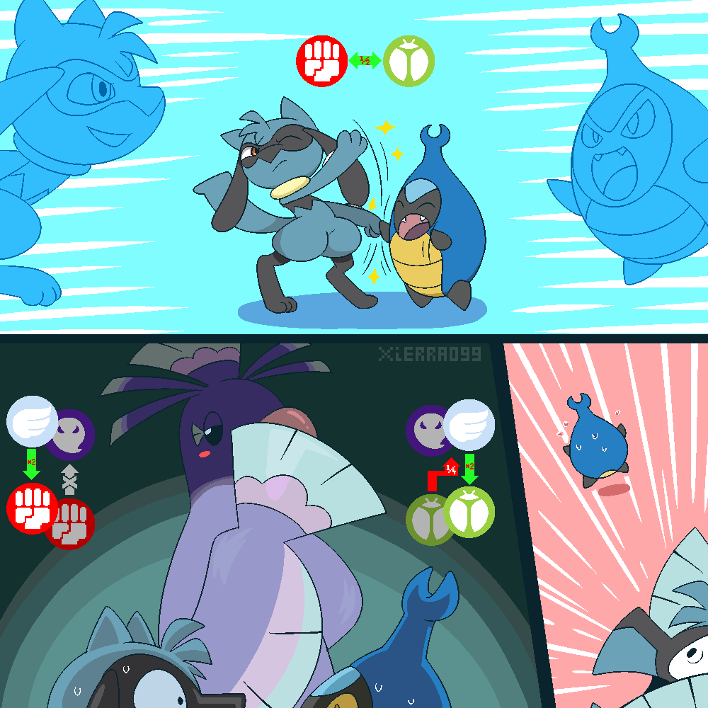 [Xierra099] Riolu learns the Type Chart (Pokémon)