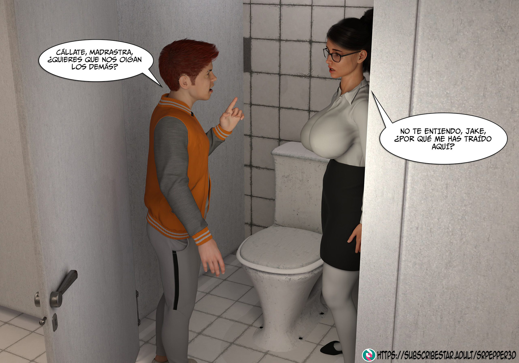 [Sr.Pepper] My TEACHER is my STEPMOM parte 1 (Comic Porn)
