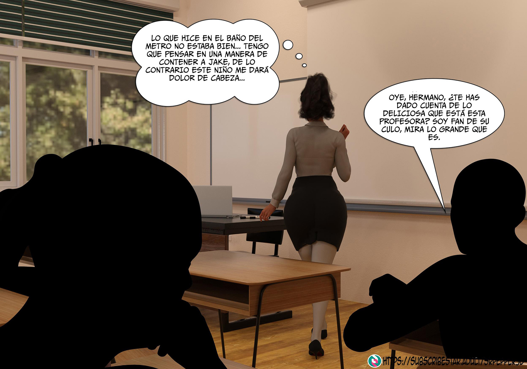 [Sr.Pepper] My TEACHER is my STEPMOM parte 1 (Comic Porn)