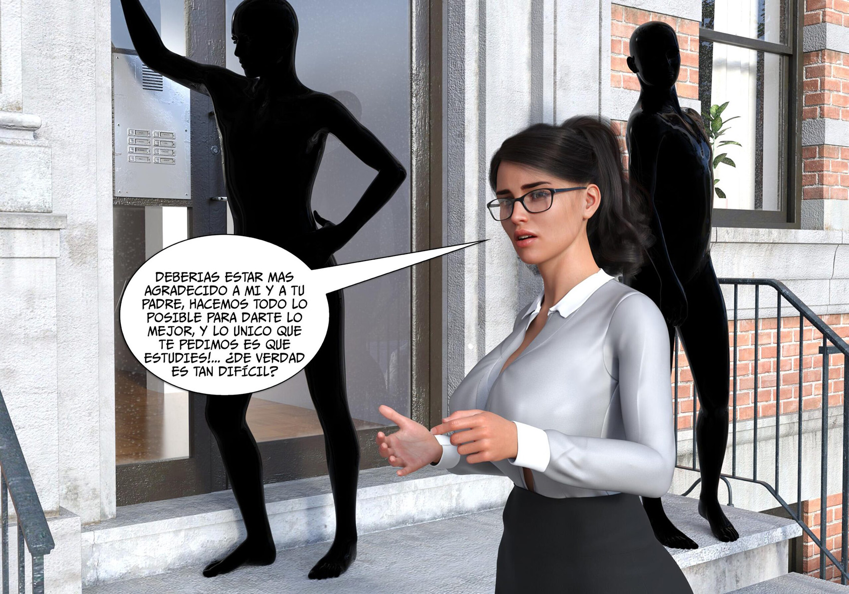 [Sr.Pepper] My TEACHER is my STEPMOM parte 1 (Comic Porn)