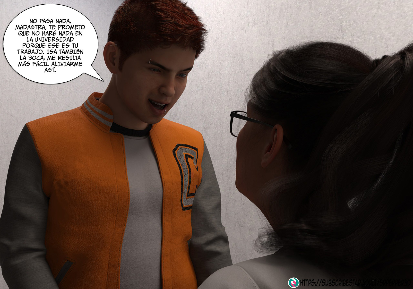 [Sr.Pepper] My TEACHER is my STEPMOM parte 1 (Comic Porn)