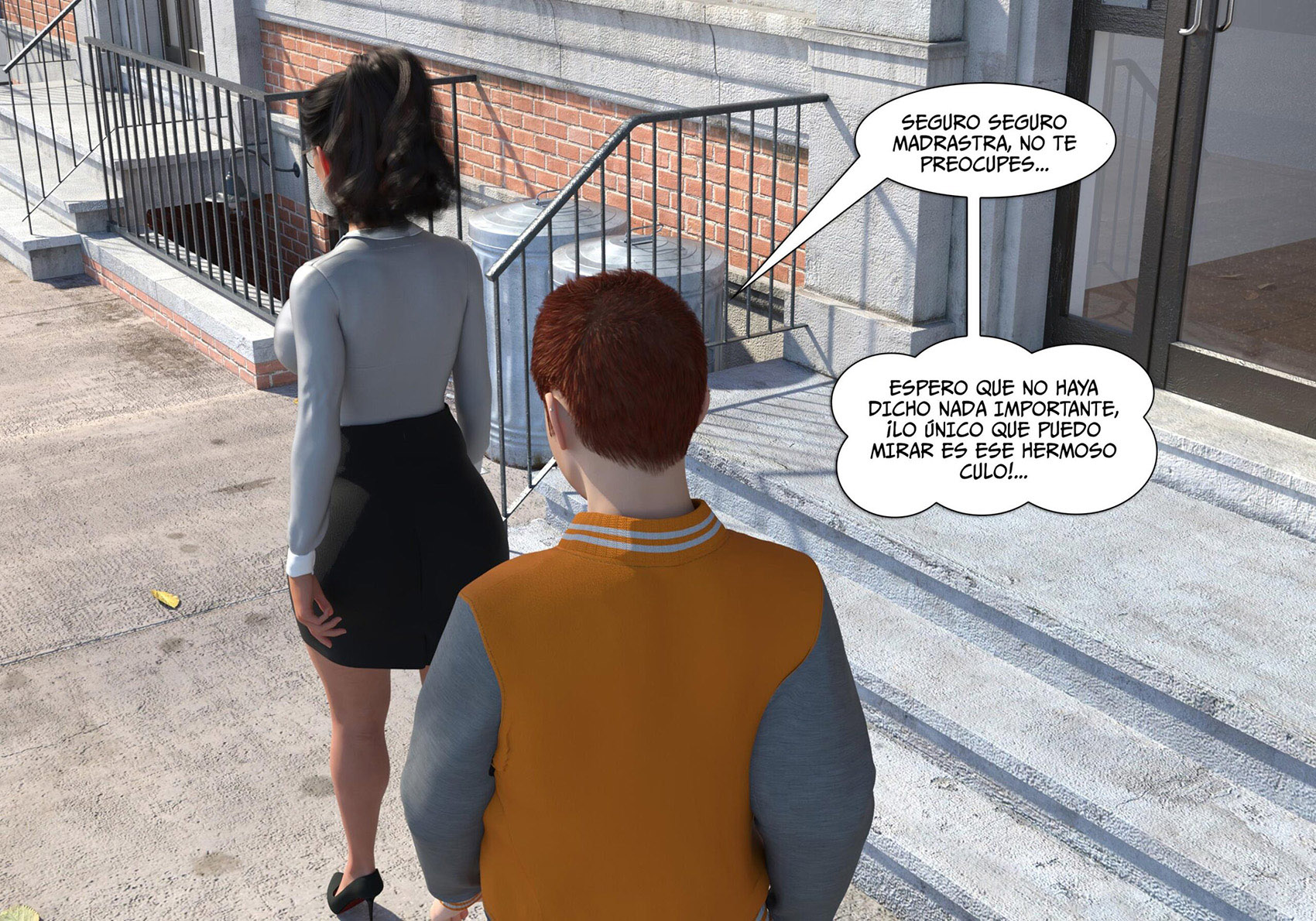 [Sr.Pepper] My TEACHER is my STEPMOM parte 1 (Comic Porn)